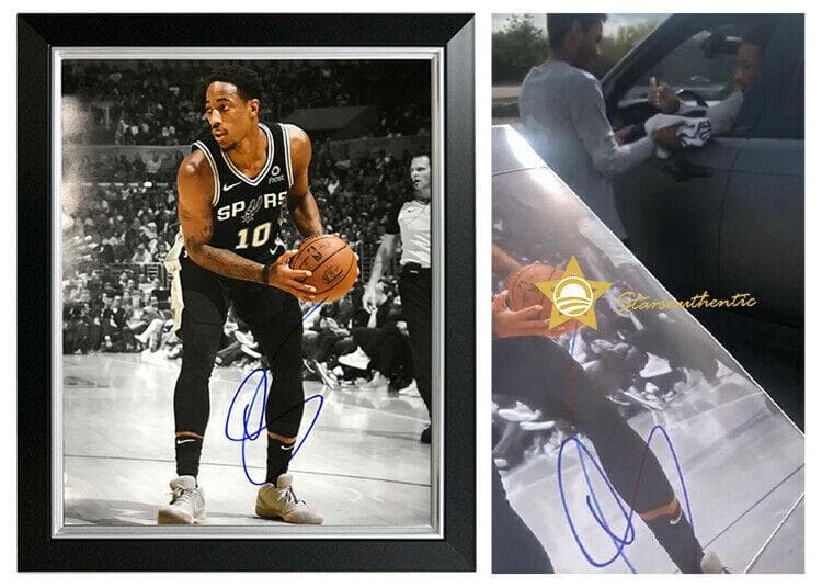 直筆サイン入り写真 デマー・デローザン サンアントニオ・スパーズ SA鑑定済