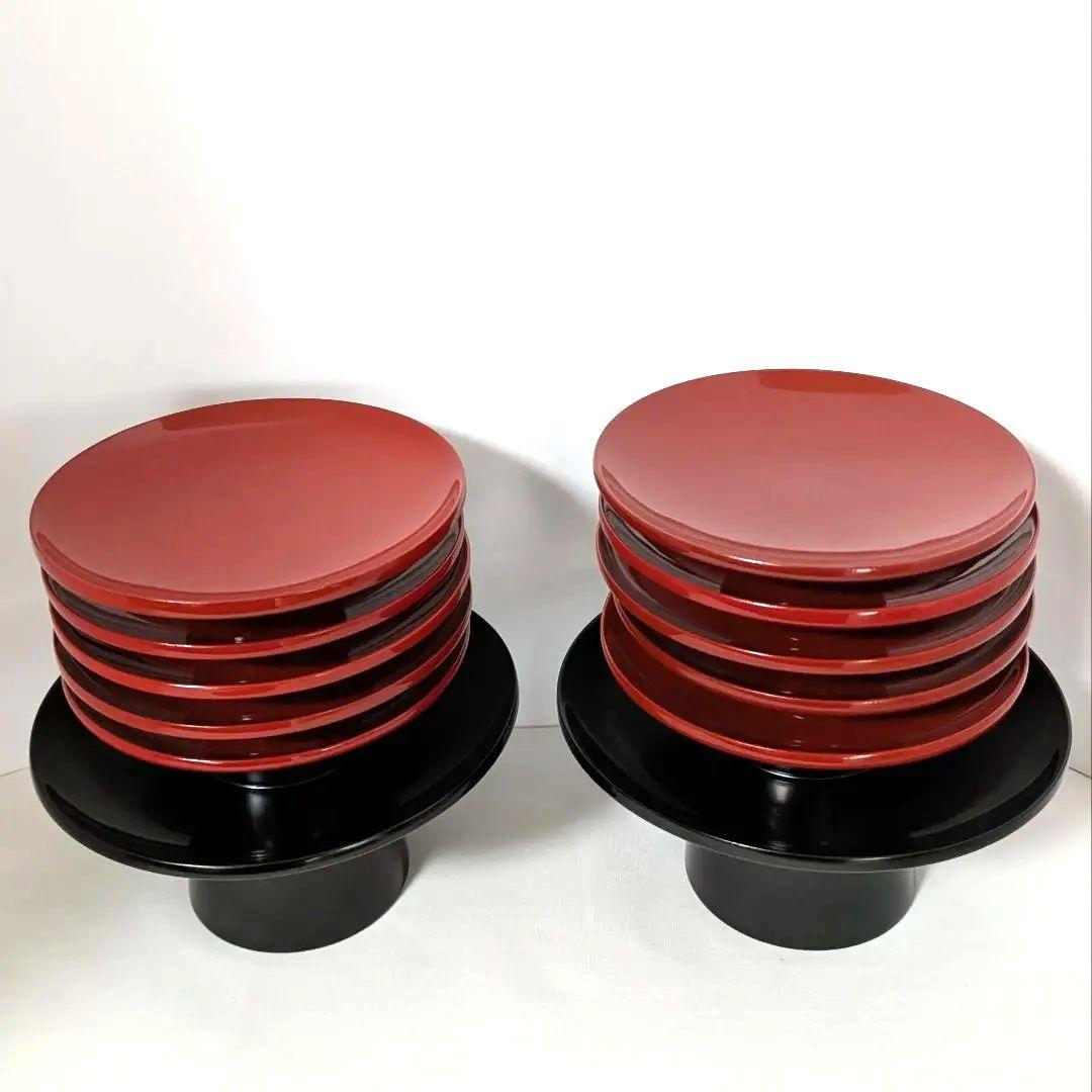 朱引盃10客　黒盃台2台　引盃セット　茶道具　懐石