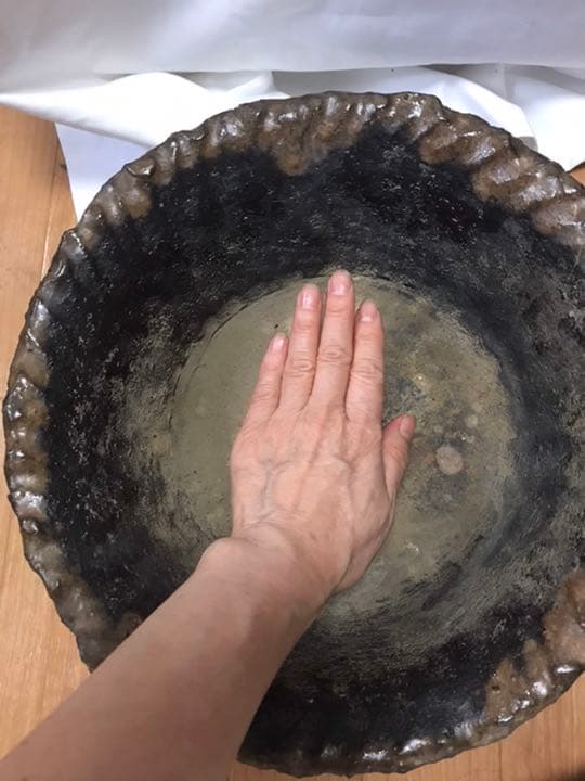 盆栽鉢　超時代のり手作り盆栽鉢31cm.12cm2.6kg寄せ植え植木鉢