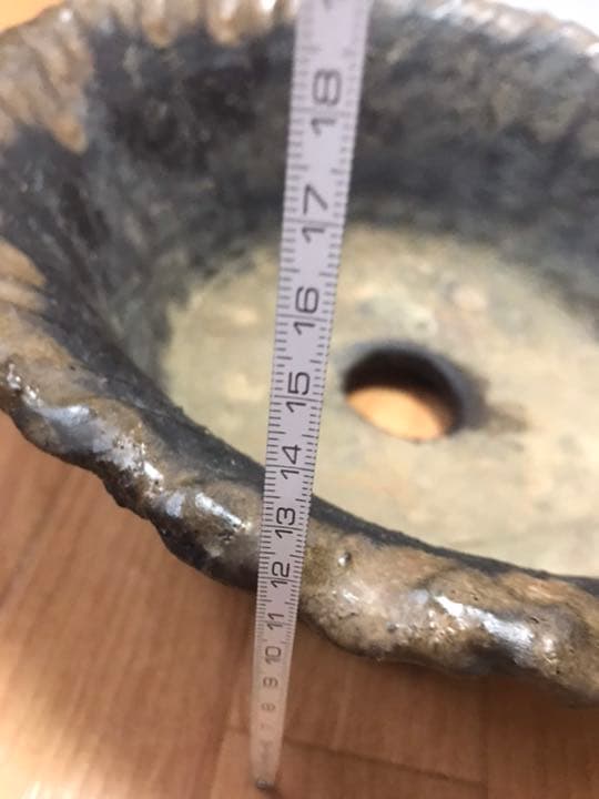 盆栽鉢　超時代のり手作り盆栽鉢31cm.12cm2.6kg寄せ植え植木鉢