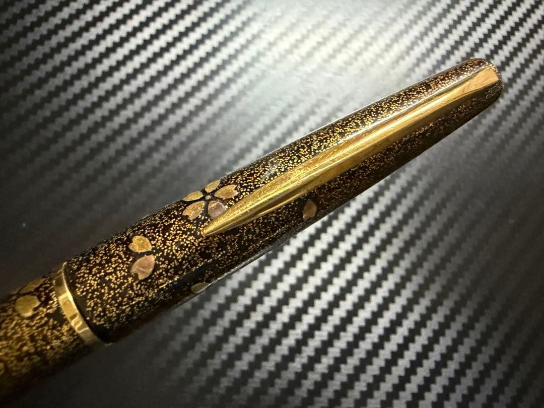 極美品 1970年代 パイロット 蒔絵 桜吹雪 F 細字 万年筆