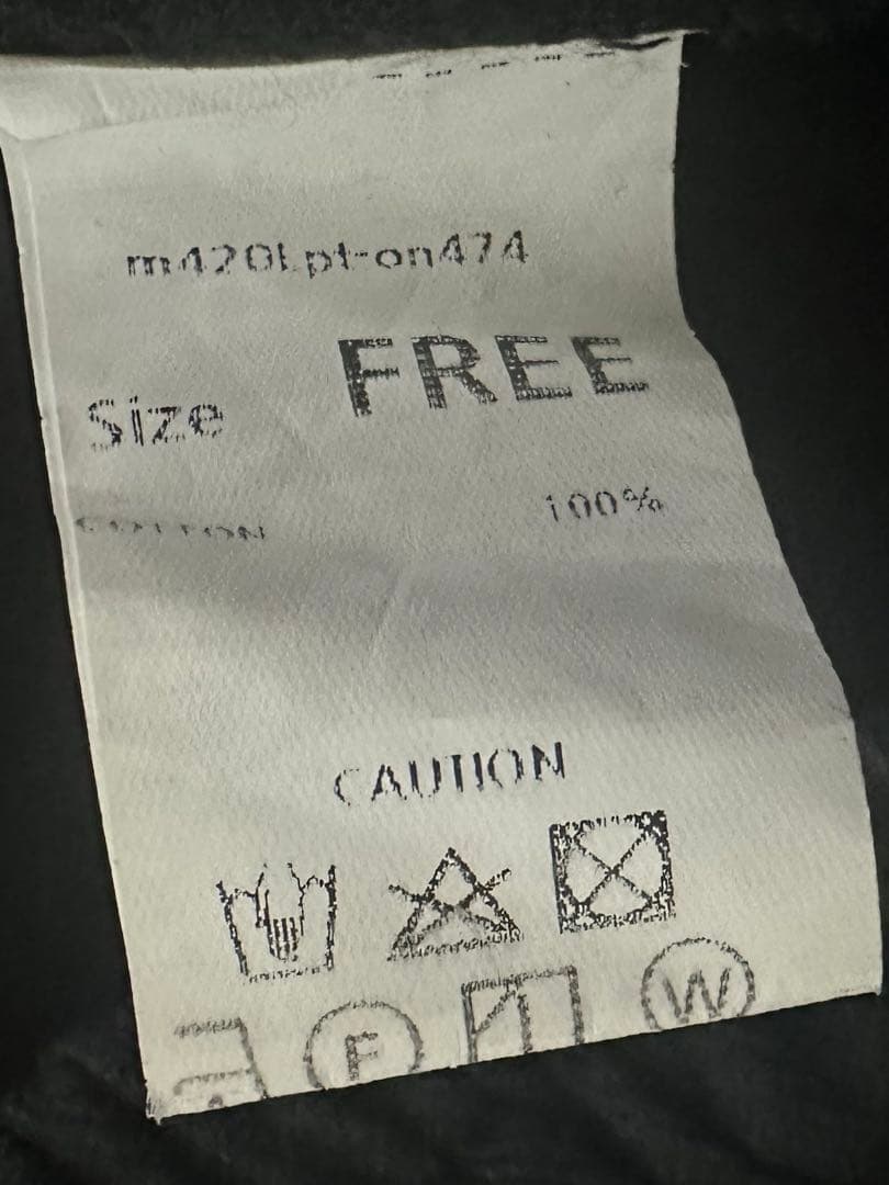 minsobi サルエルパンツ　ブラック　複数ポケットデザイン