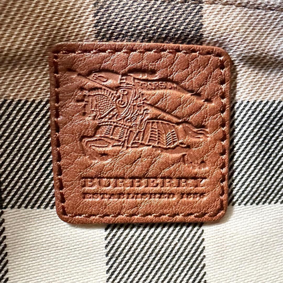 BURBERRY バーバリー トートバッグ ノバチェック ロゴ刺繍 保存袋付き