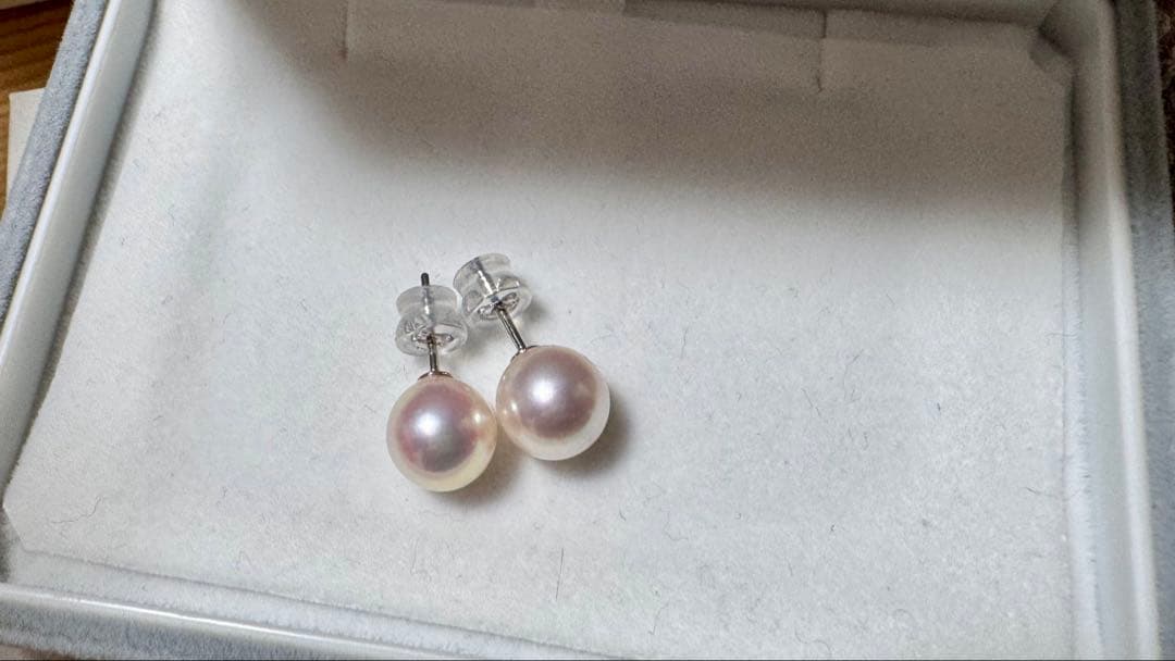 ピカチュウさま専用【最高級　プラチナ】 あこや真珠　パールピアス　越しもの