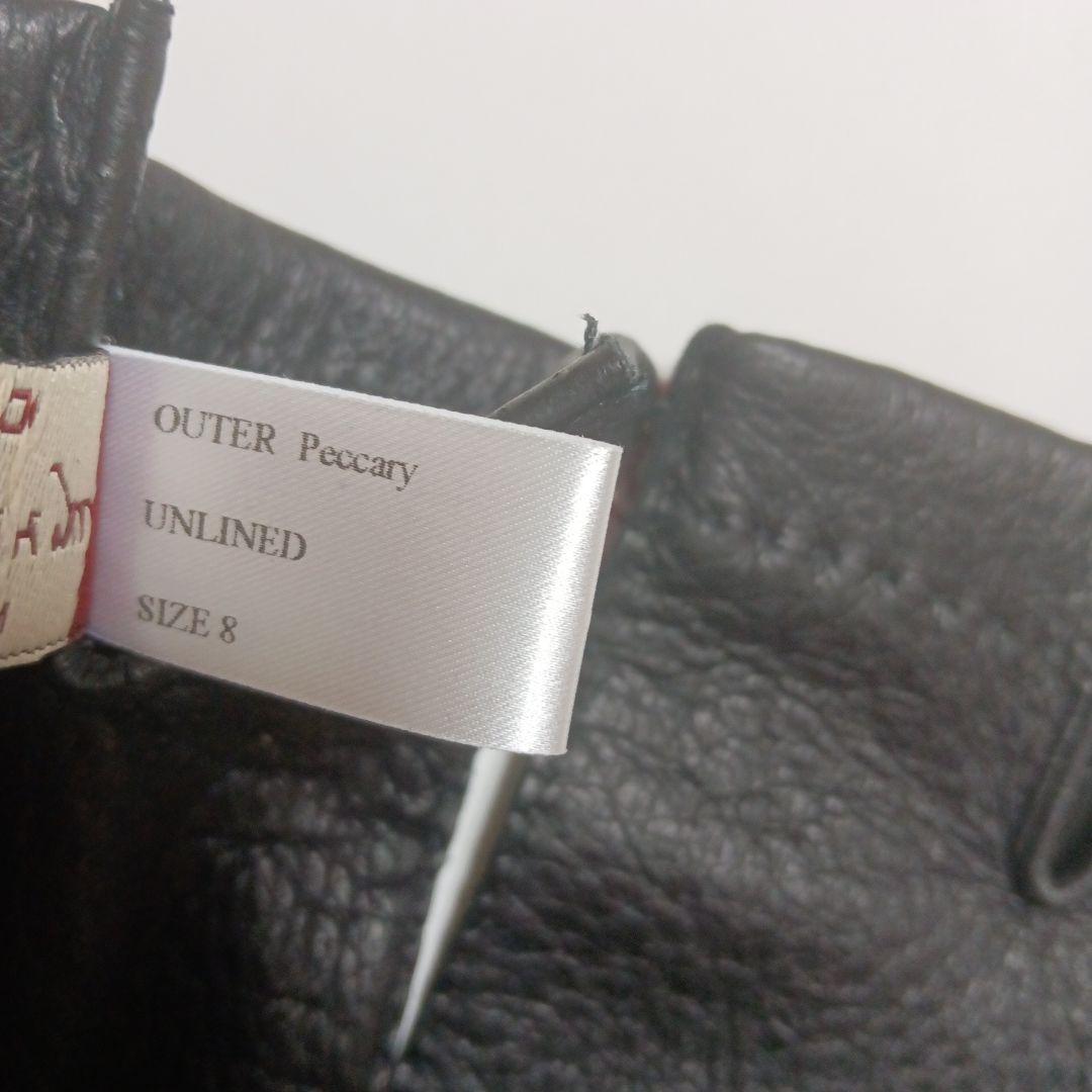 未使用　デンツ　ペッカリー15-1041　手袋 サイズ8 黒