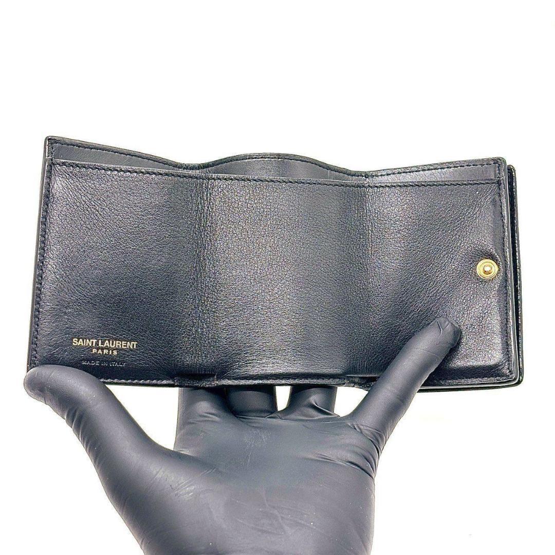 ✨*中様 サンローランパリ 三つ折り財布 タイニーウォレット カサンドラ 黒