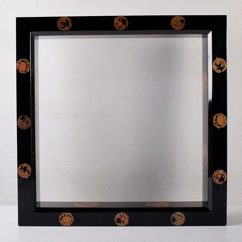 茶道具　輪島塗　北浜宗真作　四君子蒔絵　炉縁　共箱　8216C