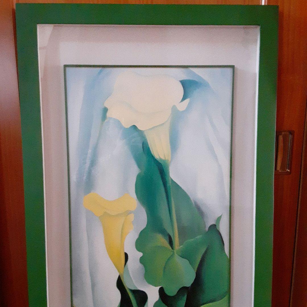 絵画　現代アート ポスター　大　ジョージア・オキーフ 　花　M