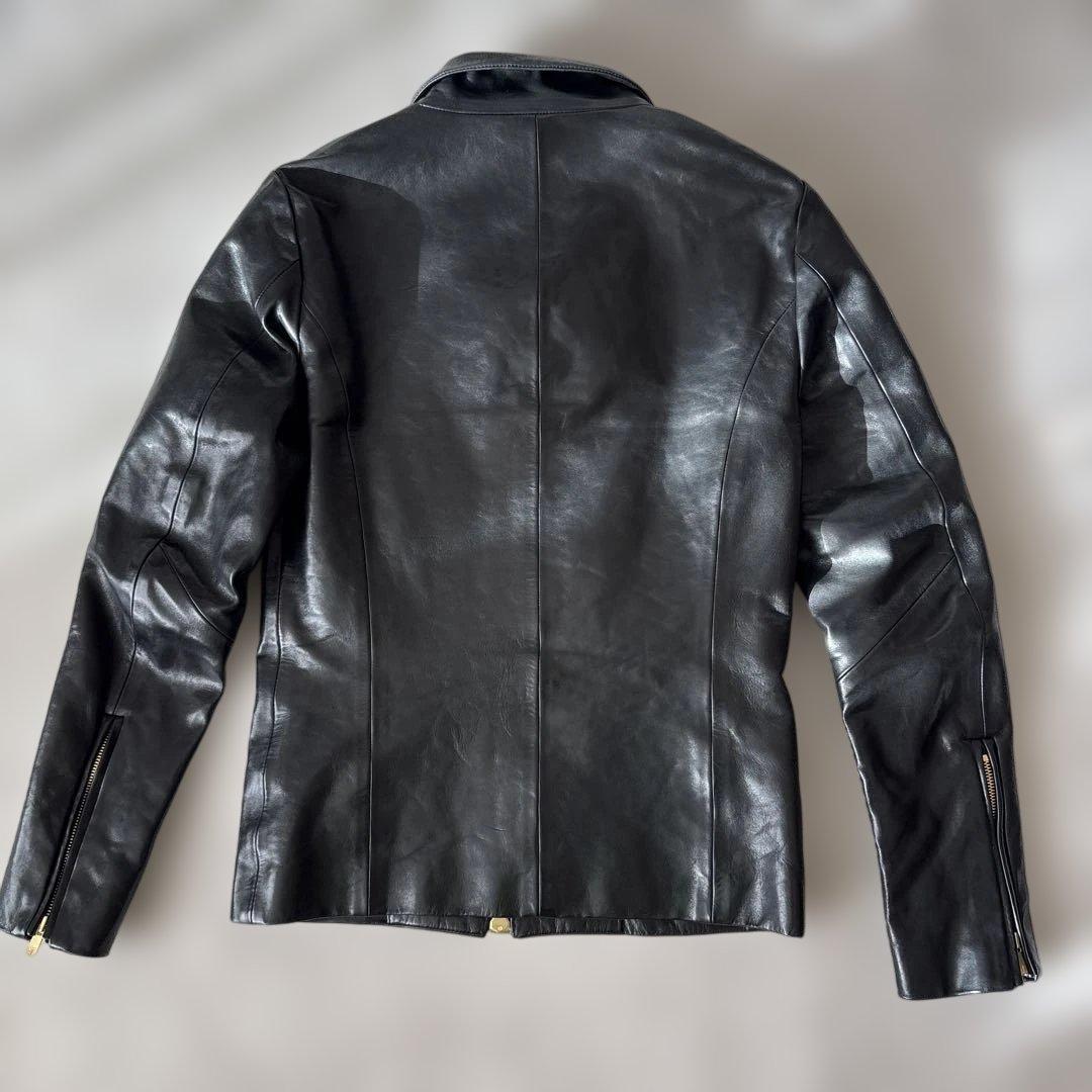 ベルS /N シングルライダースM 黒　ゴールド金具　Wジップ