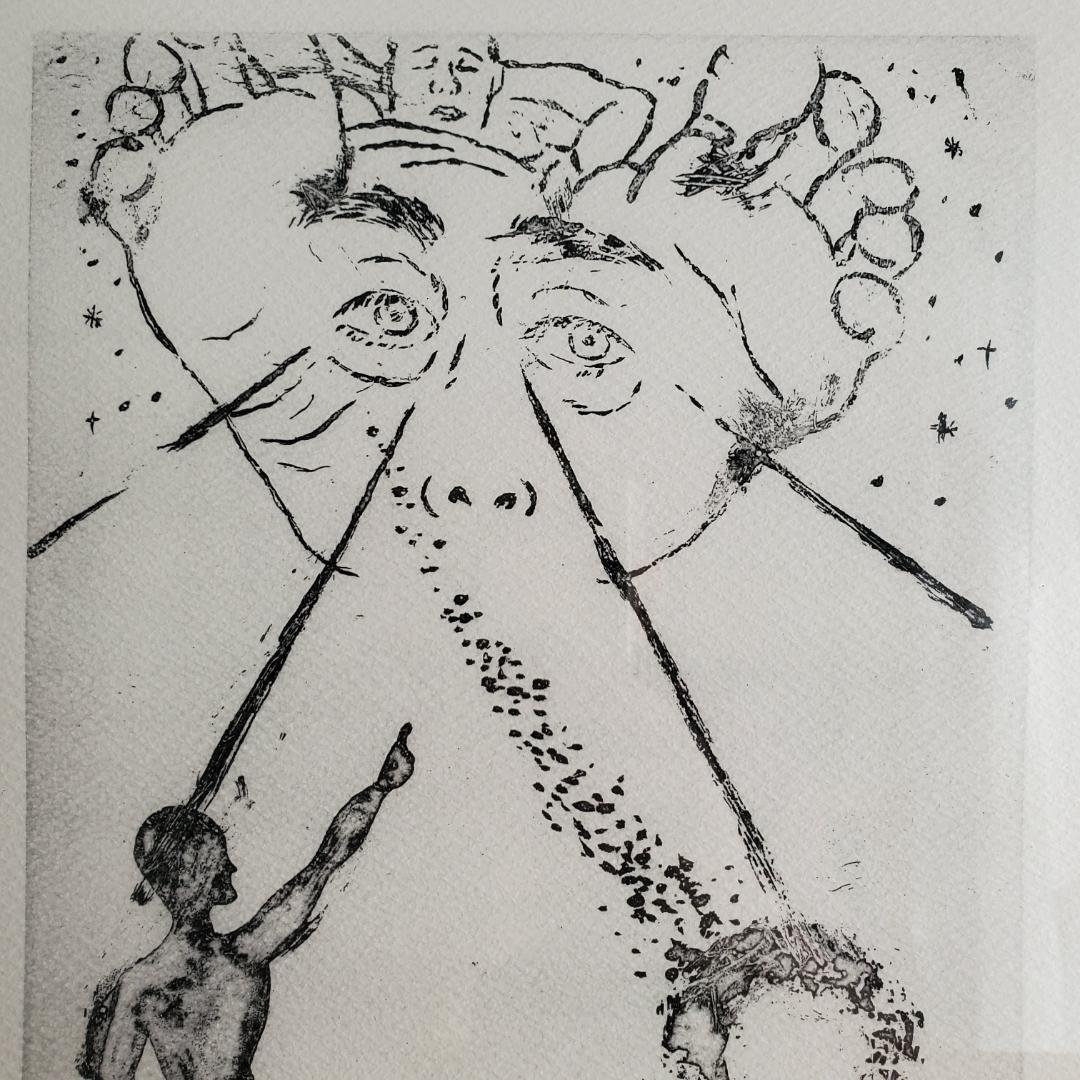 横尾忠則 リトグラフ 夢シリーズ 二人の私 銅版画 直筆サイン 限定20部 額装