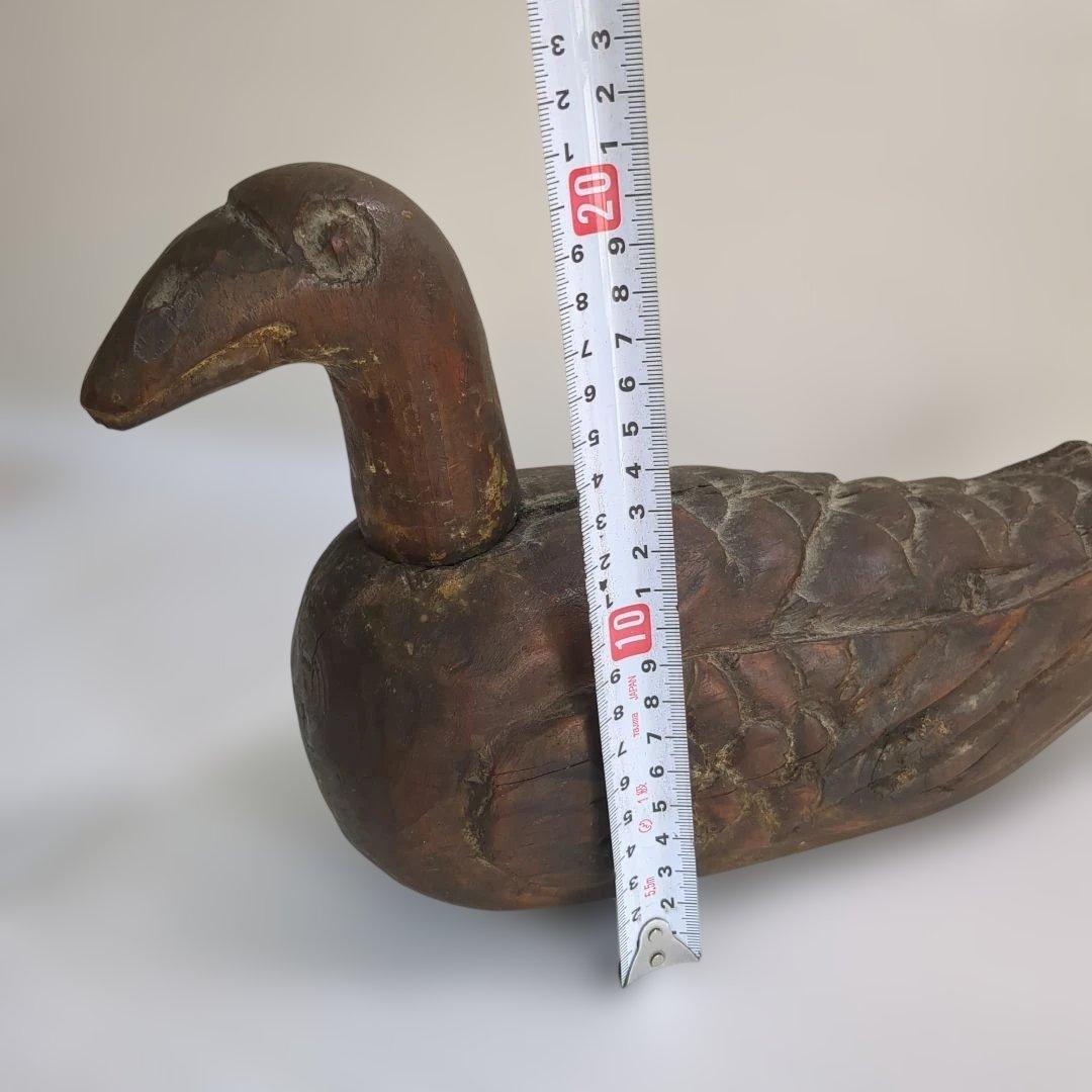 李朝 デコイ 木彫 置物 木雁 朝鮮美術