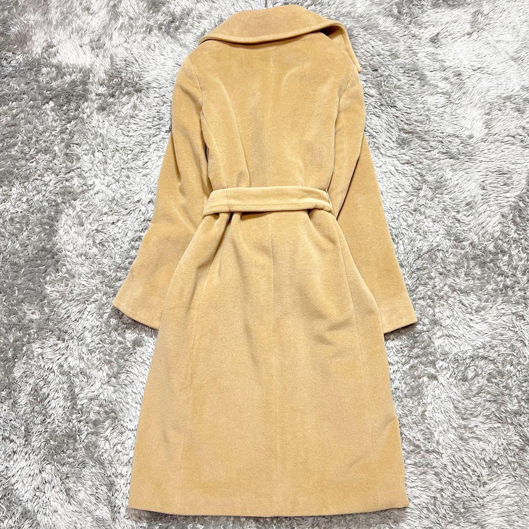 美品 Max Mara マニュエラ ロングコート アンゴラ L相当 キャメル