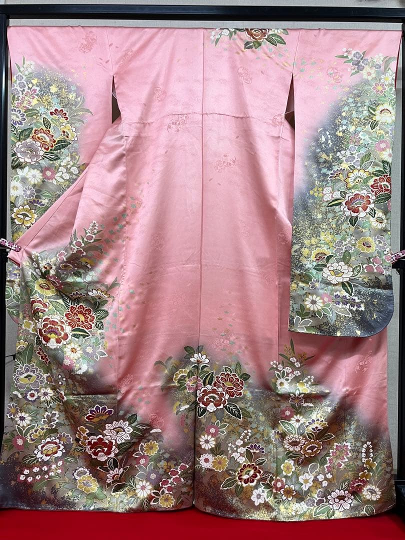 中古★振袖★仕立て上がり　NO.B11 ピンク色　成人式　結婚式