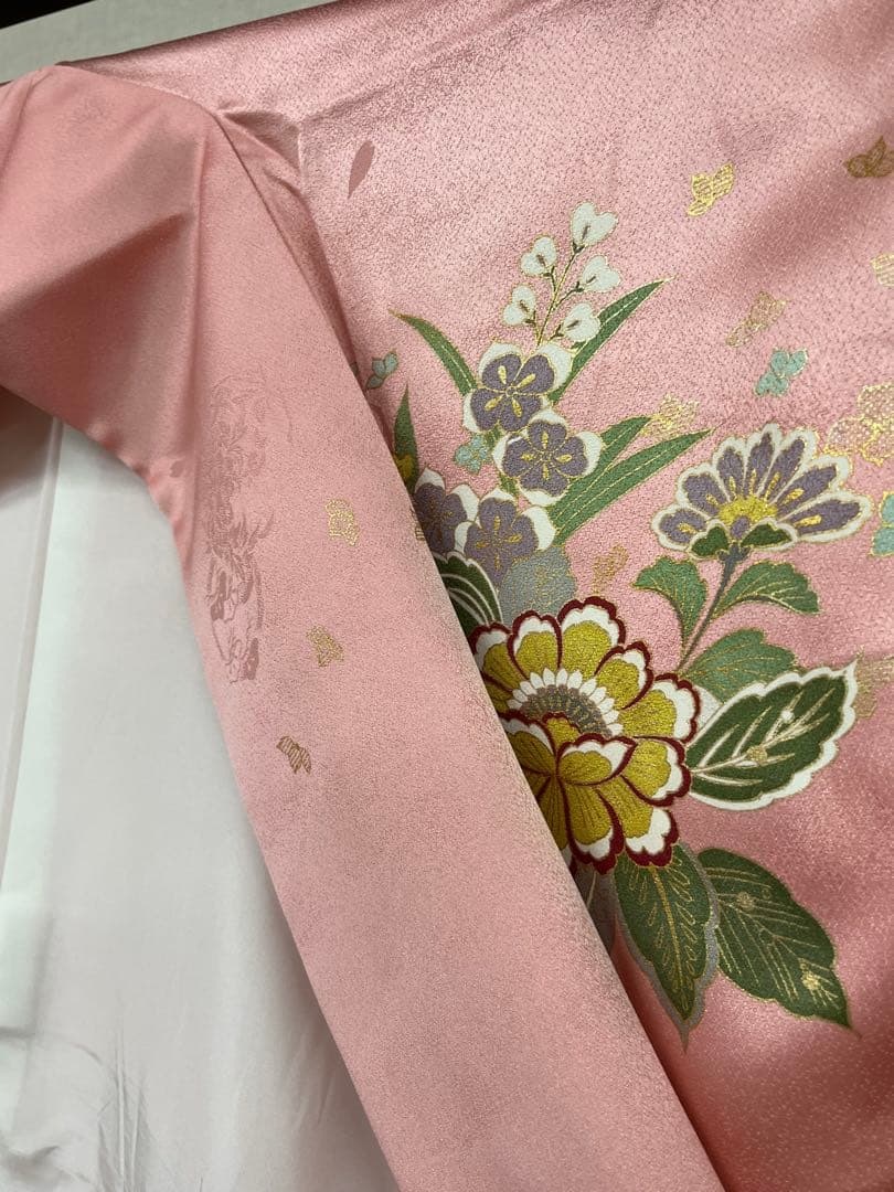 中古★振袖★仕立て上がり　NO.B11 ピンク色　成人式　結婚式