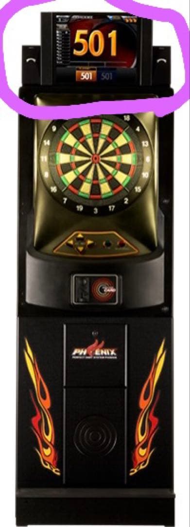 純正モニター・上部取付ステー・スピーカー・初期フェニックス ・ダーツマシン