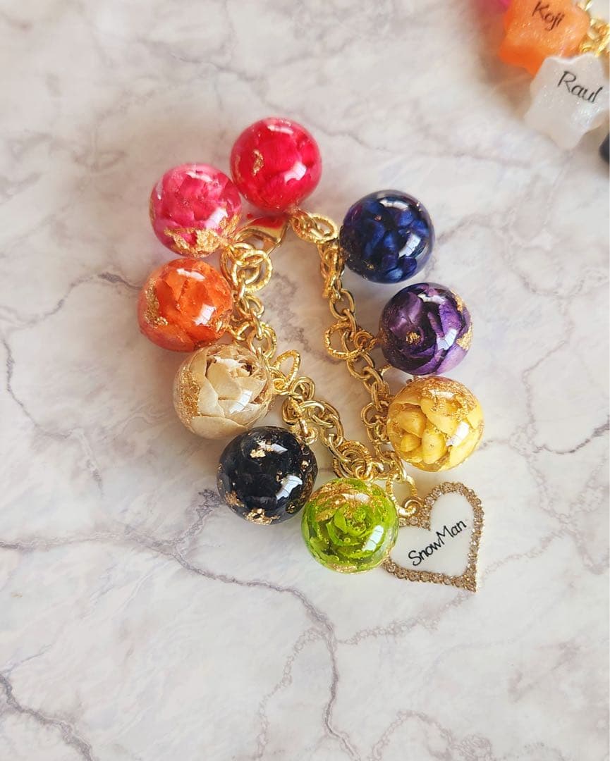 なお　タマラック球体キーホルダー　Man 箱推し