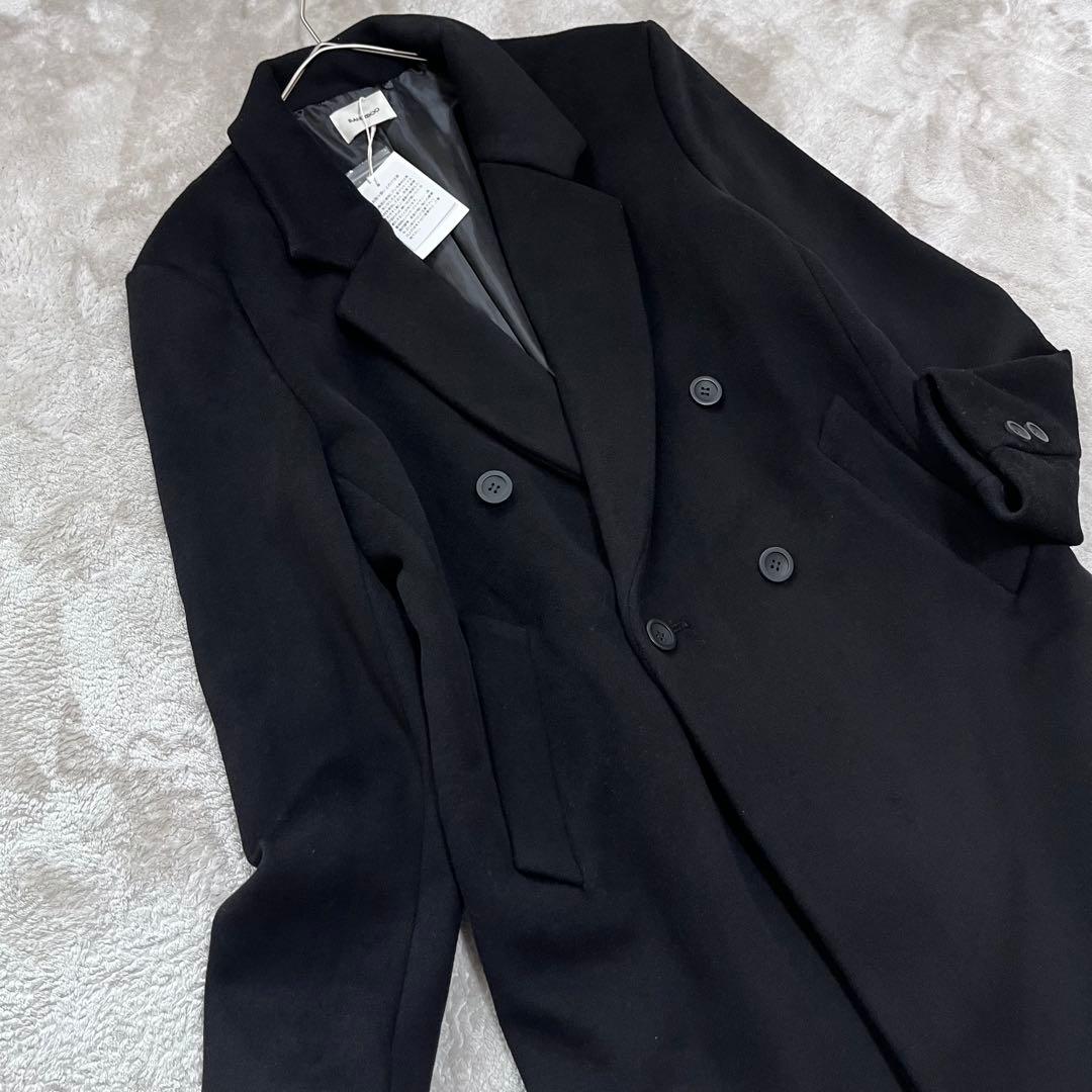 spica.　　ダブル　チェスターコート　ロング　ブラック