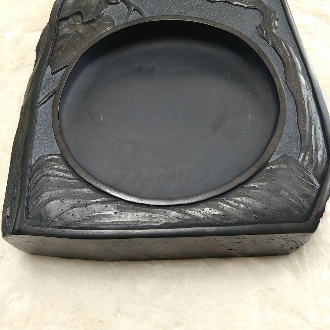 希少 硯 雄勝硯 雄浦 葡萄樹彫刻 6.1kg 書道道具