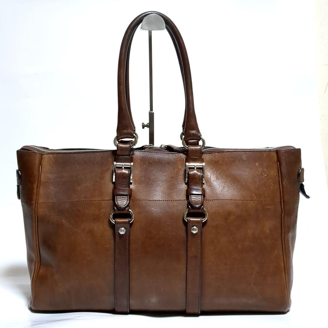 ✨万双✨双鞣和地 トートバッグ ブラウン レザー 肩がけ
