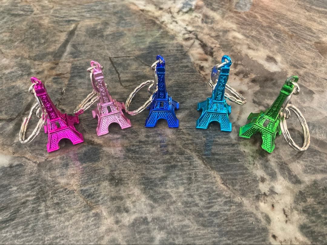 エッフェル塔キーホルダー カラフル 50個セット