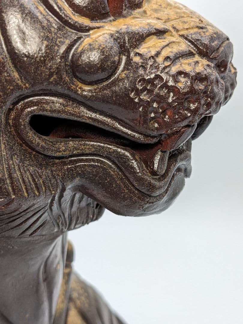 吉延英秀 備前焼 寅置物 虎 トラ Tiger 細工物 縁起物 魔除け 厄除け