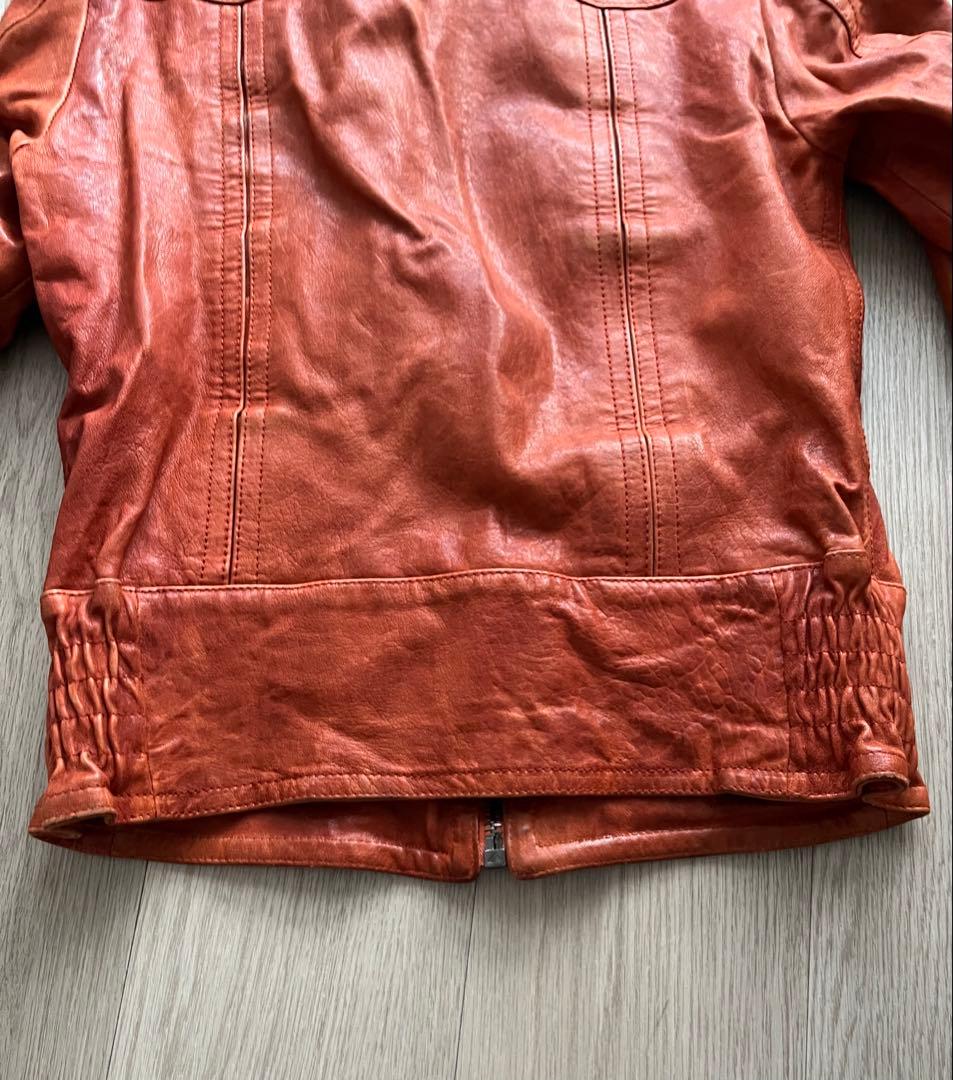 DOLCE & GABBANA ラムスキンレザージャケット　44