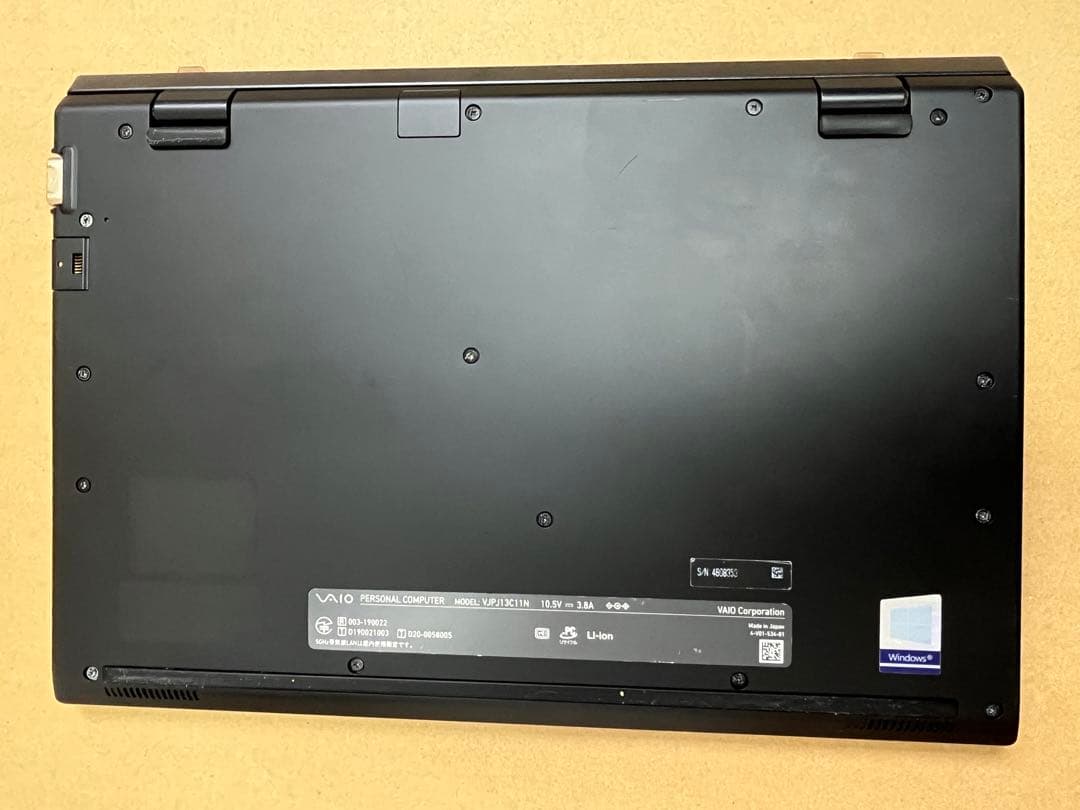 VAIO VJPJ13C11N Core i5-10世代 8GB 12.5型