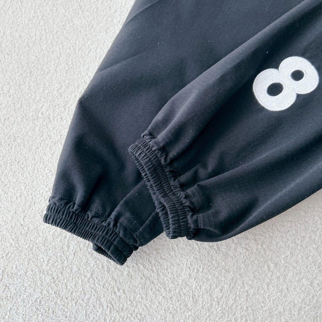 ムータマリン muta MARINE パーカー ロゴワッペン ブラック 黒