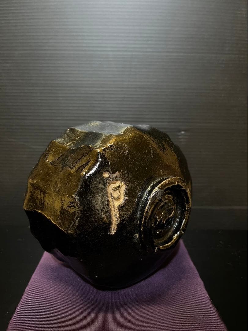 吉倉虚白（休祥庵）手造　黒茶碗