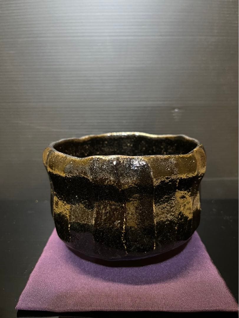 吉倉虚白（休祥庵）手造　黒茶碗