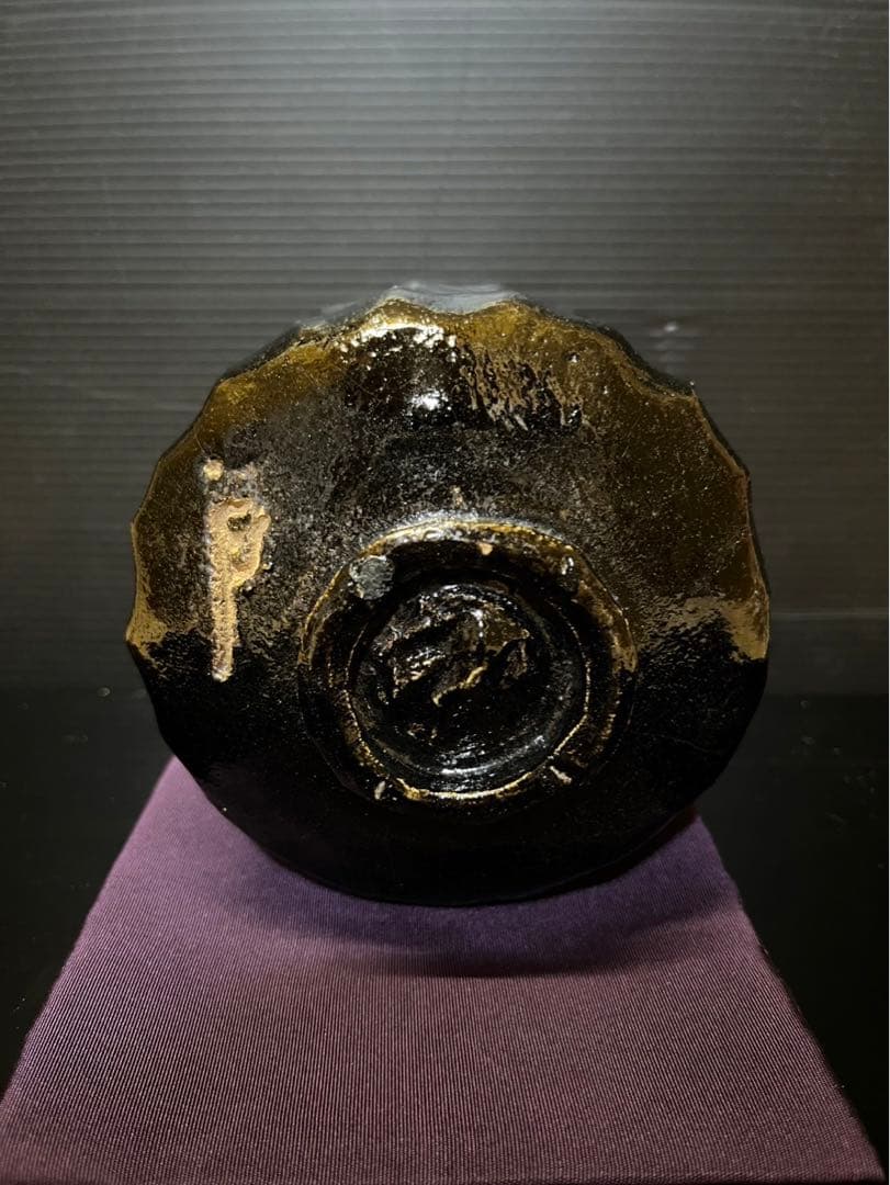 吉倉虚白（休祥庵）手造　黒茶碗