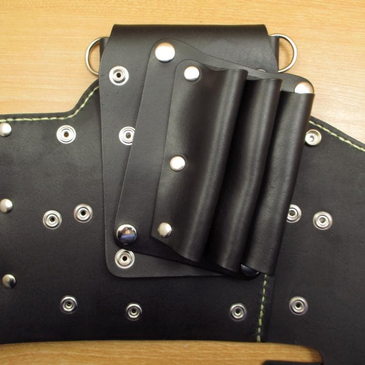 ☆特別価格☆　ブラック　７丁差し　本革シザーケース　SCY-243/CKB