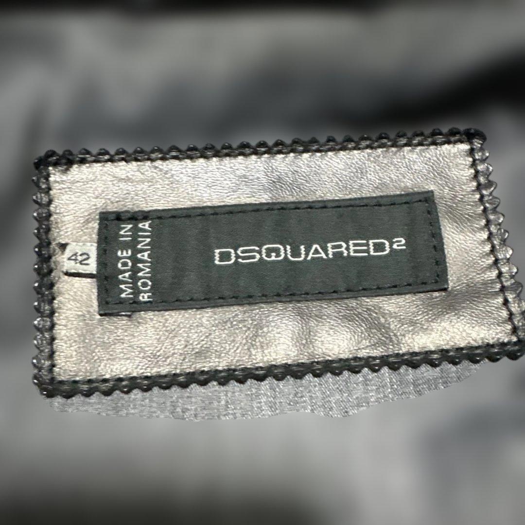 chocoleeelディースクエアード黒のレザーシングルライダースJK