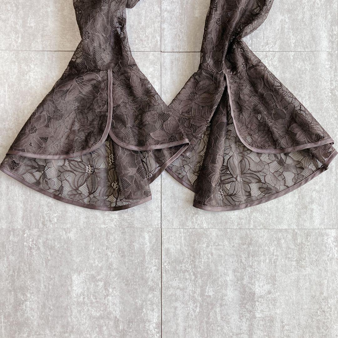 【美品】kana 23SS ベルスリーブ 前後2way ワンピ レース M