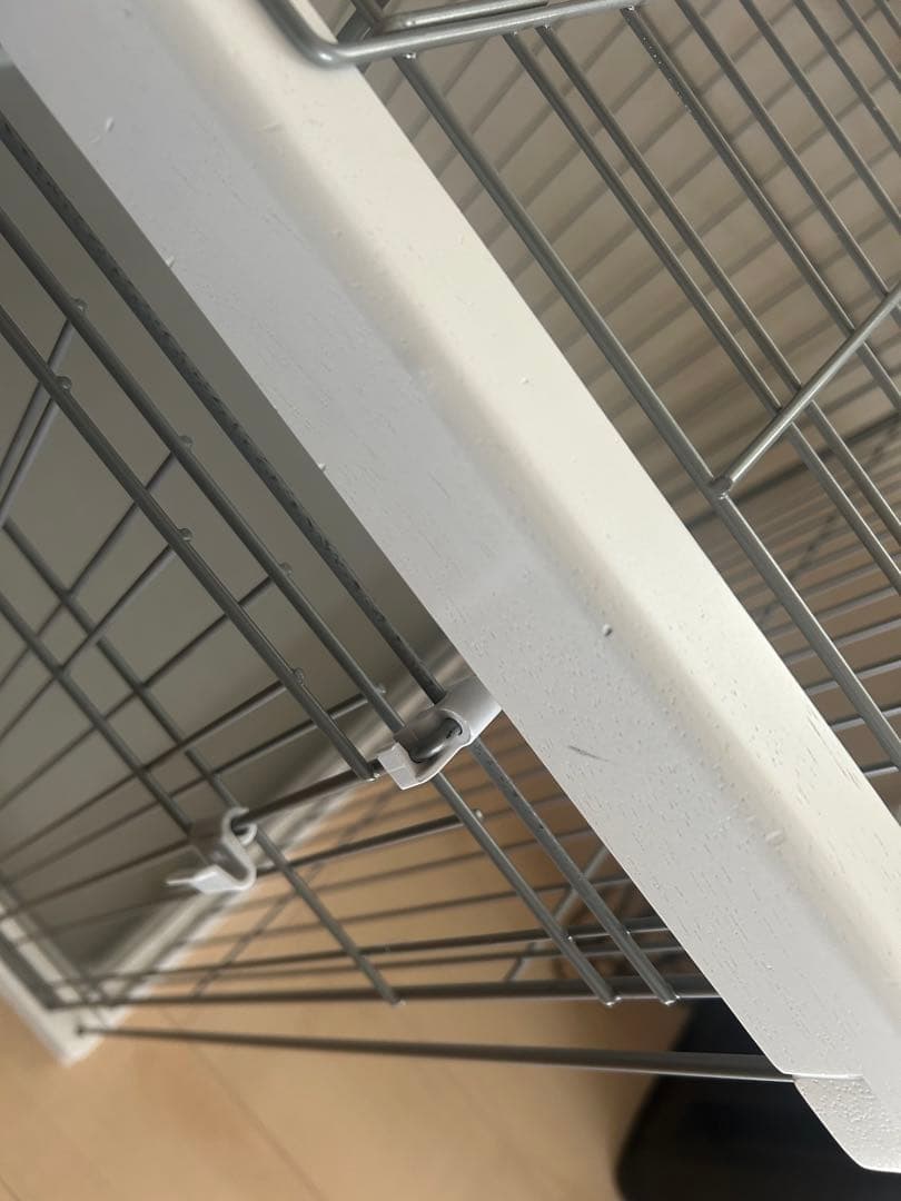 ペティオ　犬用ケージ トイレ分離タイプ ホワイト　屋根付直接渡し優先