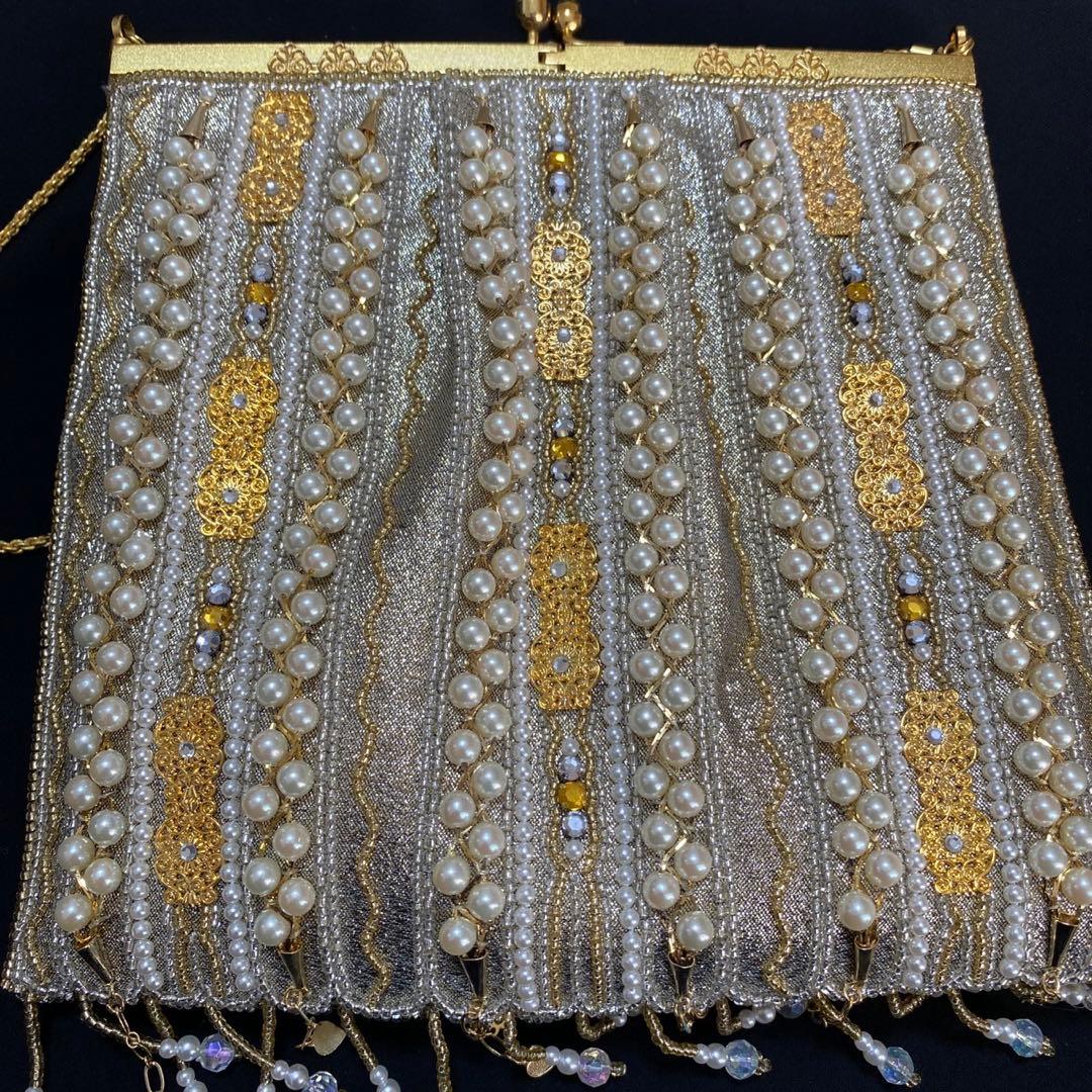 皇室御用達 ルミーはしもと 高級ビーズバッグ Hashimoto 和装バッグ