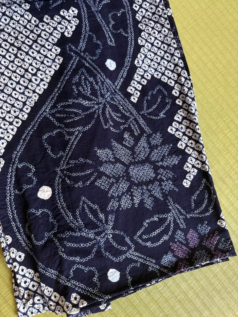 ネイビー花柄浴衣・