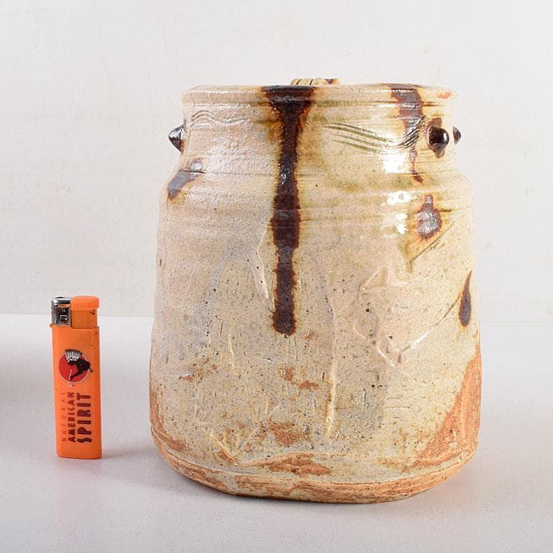 茶道具　美濃焼　大萱窯　加藤弥右衛門造　水指　共箱　V　8306