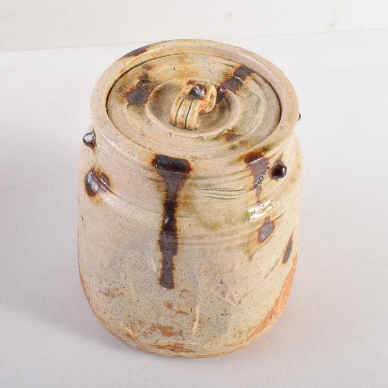 茶道具　美濃焼　大萱窯　加藤弥右衛門造　水指　共箱　V　8306