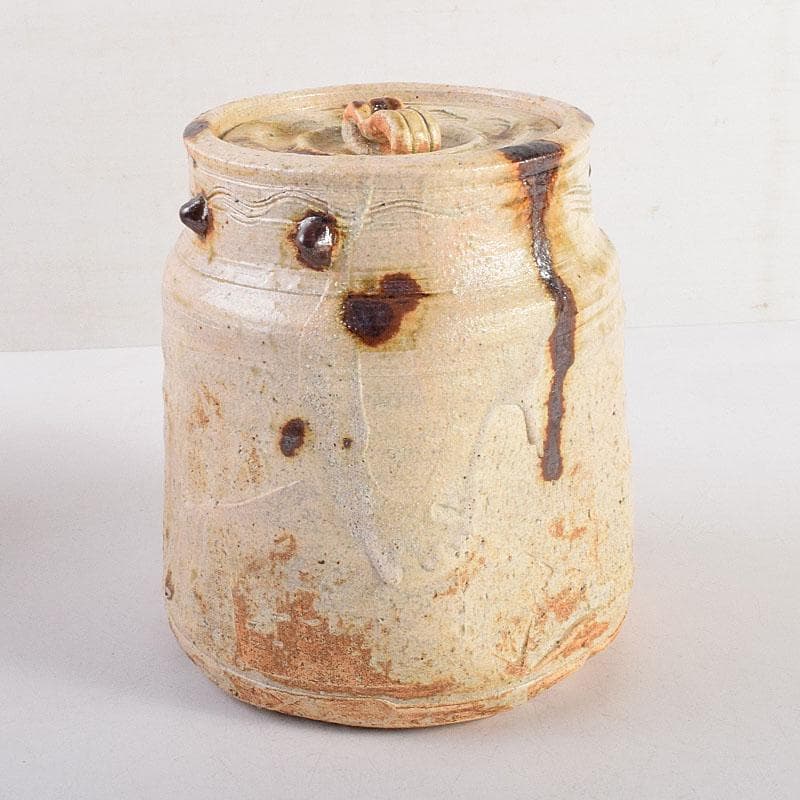 茶道具　美濃焼　大萱窯　加藤弥右衛門造　水指　共箱　V　8306