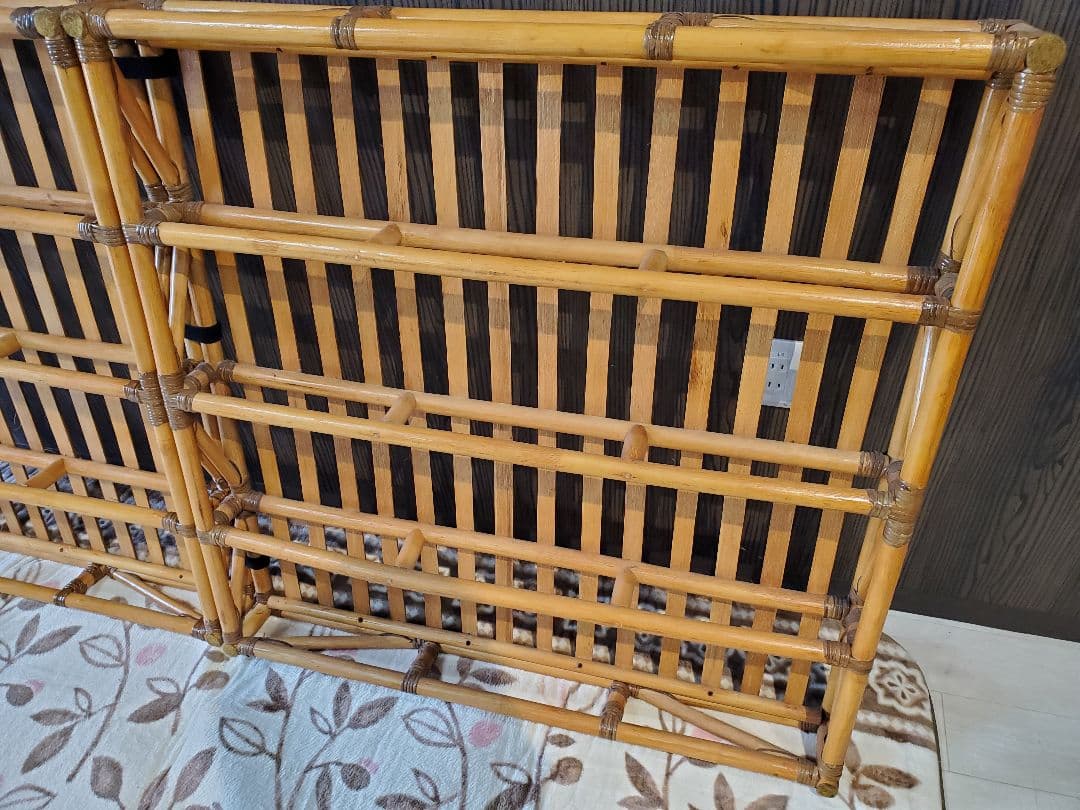 ラタン　籐家具　シングル　ベッド　フレーム
