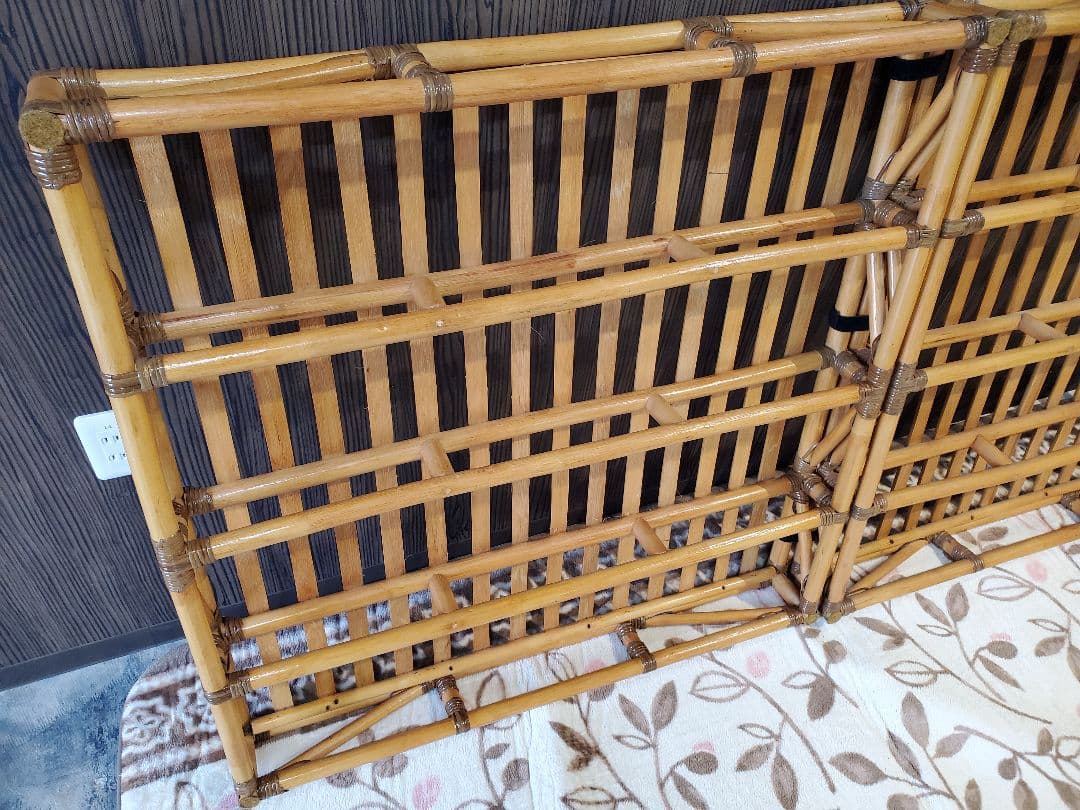 ラタン　籐家具　シングル　ベッド　フレーム