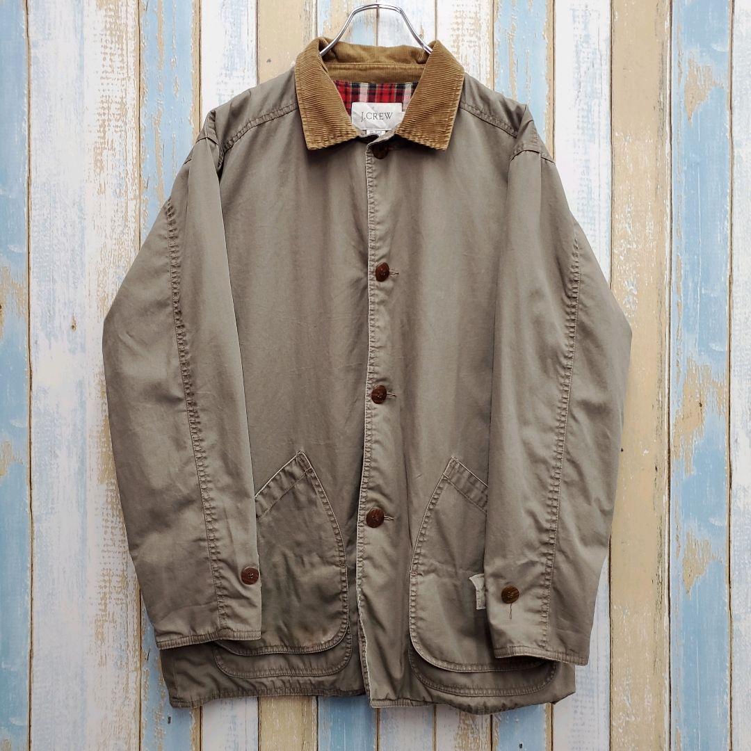 HB41☆ジェイクルー☆ハンティングジャケット☆襟元コーデュロイ☆ベージュ☆M