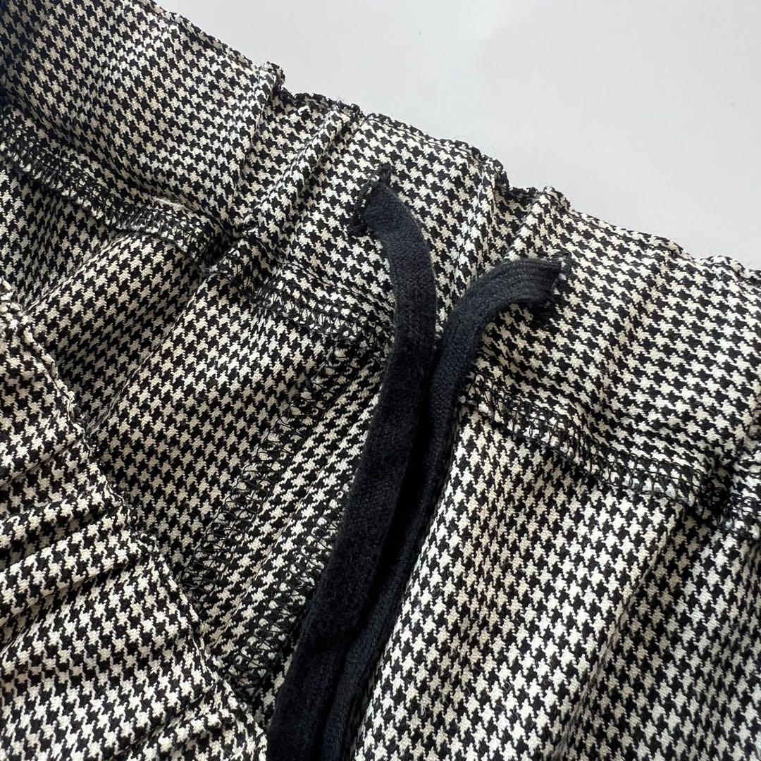 ブラックコムデギャルソン ウール チェック サルエル パンツ　XSサイズ　千鳥柄