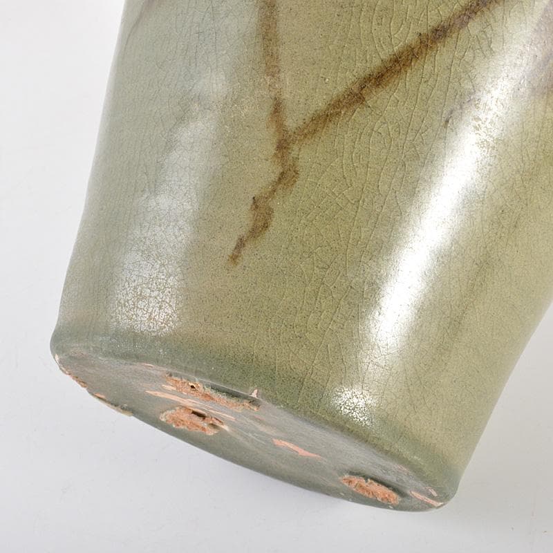 朝鮮美術　高麗青磁　鉄絵草文　盤口瓶　V　5965C