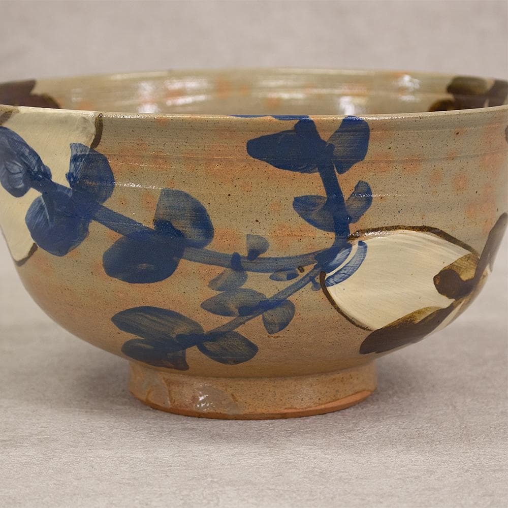 布志名焼 九代土屋善四郎(雲善)造 大根絵付鉢 共箱 島根県の焼き物