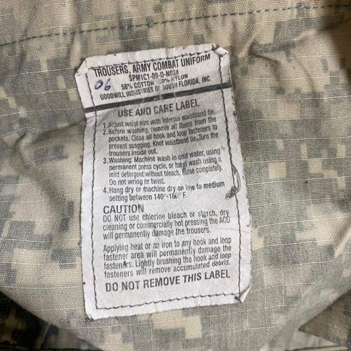 実物 上下セット サバゲー 米軍 ACU 迷彩服 都市迷彩 BDU 米軍放出品