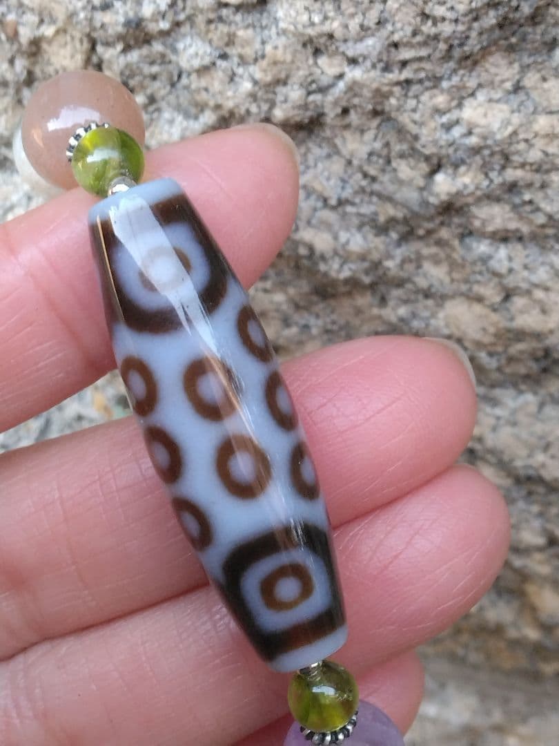 完全無欠❇二十一眼天珠Ⅰ⭐白天珠Ⅰ天珠ブレスレットⅠ