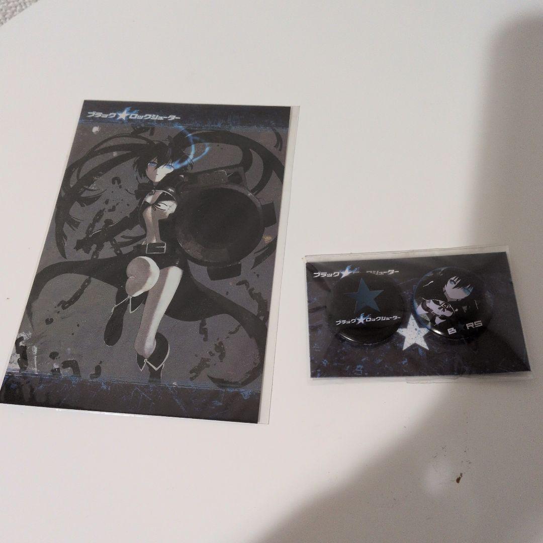 か*う様 ブラック★ロックシューター バッジ 2個　ポストカードセット
