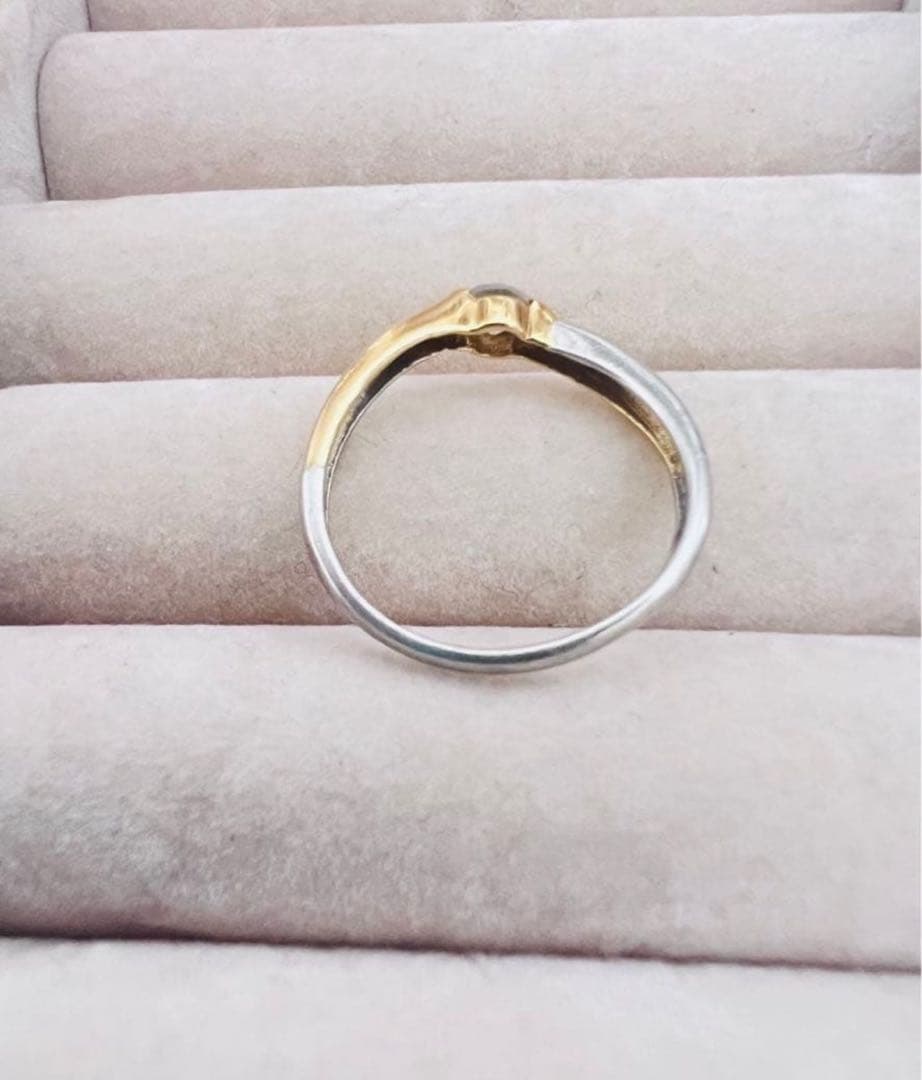 ぺ*た様 K18 金 ゴールド PT900 プラチナ ダイヤ 指輪 リング